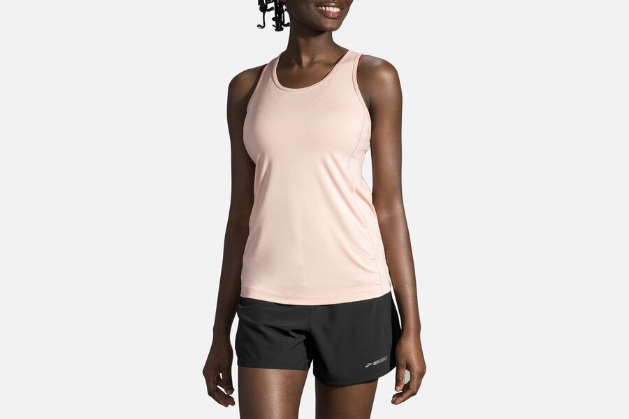 Brooks Women's Pick-Up Tank Tops Flamingo ( KBQIY2594 )